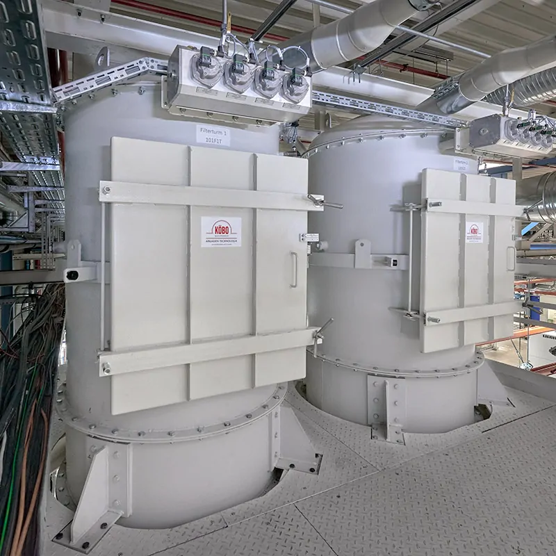 Vakuum-Späneabsauganlage Aufbau